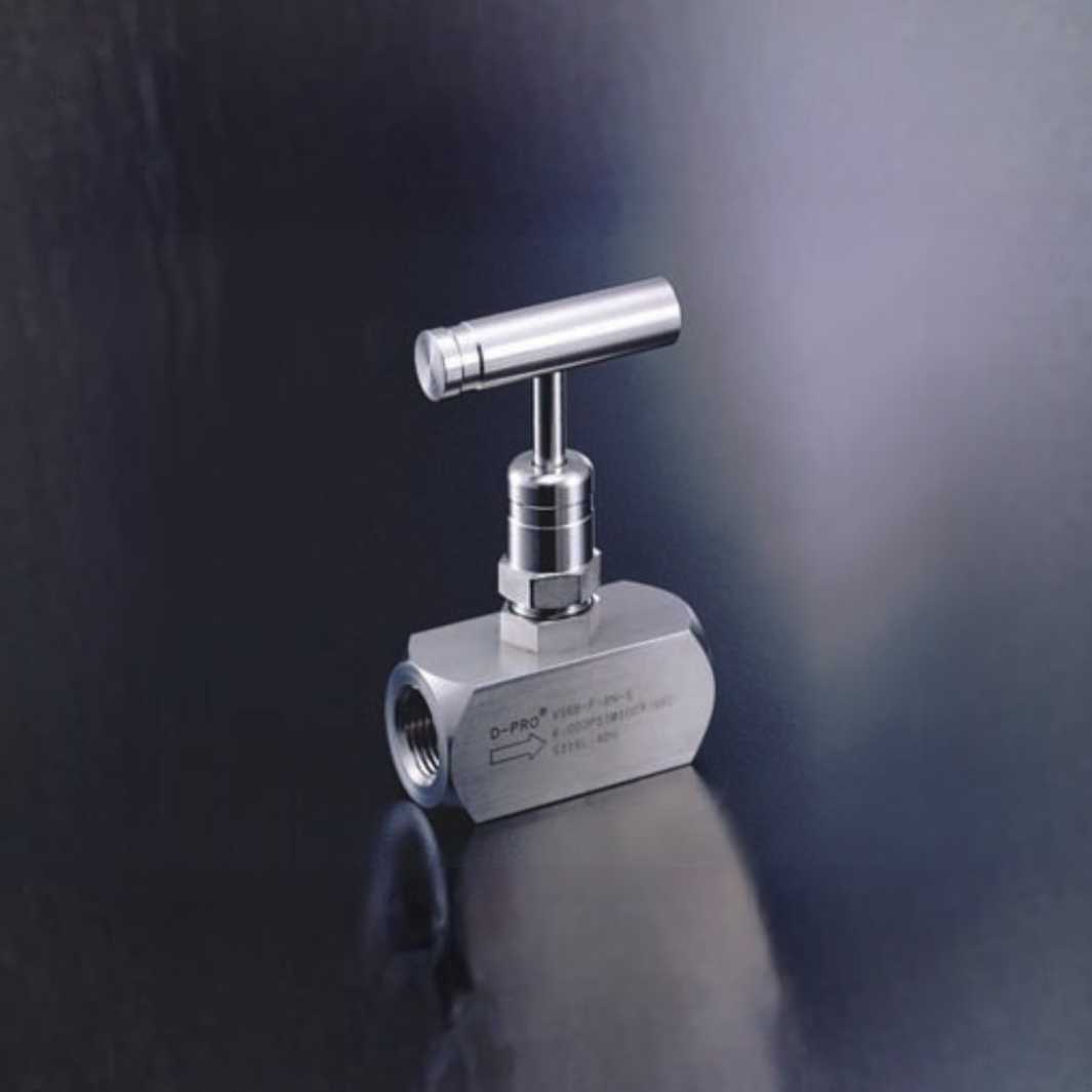 DK-Lok V96 Series Rising Stem Plug Needle Valve, 4.8 mm Orifice, Stainless Steel 316, 1/4